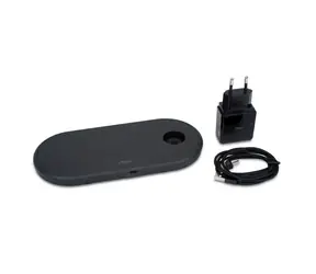 Uniq Aereo 3 in 1 / rychlá bezdrátová nabíječka / 7.5-10W / černá