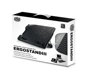 Cooler Master NotePal ErgoStand III / chladicí podstavec / do 17" / 230mm fan / 21dB @ 800 RPM / USB hub / černá