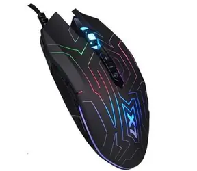 A4tech X77 Oscar Neon Černá / Herní optická myš / 2400 DPI / 8 tlačítek / Pravoruká / USB