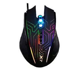 A4tech X87 Oscar Neon Černá / Herní optická myš / 2400 DPI / 5 tlačítek / Pravoruká / USB / Neonové podsvícení