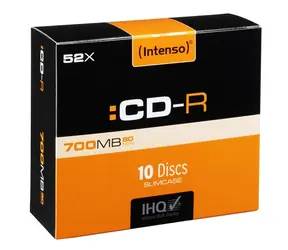Intenso CD-R 700MB 52x / pro archivaci dat / 10ks / slimbox