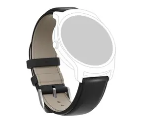 TicWatch Leather Watch Strap BK / náhradní řemínek / kožený / černá