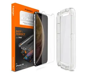 Spigen GLAS.tR EZ Fit ochranné sklo s aplikačním nástrojem pro  Apple iPhone XR