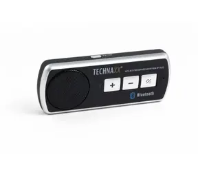 Technaxx BT-X22 Bluetooth handsfree na stínítko do auta / Bluetooth 4.0 / baterie 600 mAh / repro / černá