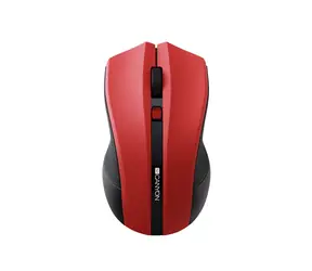 CANYON CNE-CMSW05R červená / bezdrátová optická myš / 1600 DPI / 4 tlačítka / USB receiver / 2x AAA