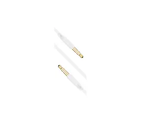 FIXED Plochý audio AUX kabel s konektory 2 x 3.5 mm jack bílá