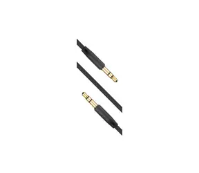 FIXED Plochý audio AUX kabel s konektory 2 x 3.5 mm jack černá
