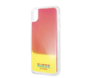 GUESS Glow in The Dark PC TPU Kryt pro Apple iPhone X & XS růžová