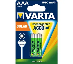 Varta Solar Nabíjecí baterie AAA / 1.2V / 550mAh / NiMH / 2 ks / v blistru 