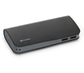 PLATINET PMPB15LB černá / powerbanka / 15 000 mAh / 2x USB + microUSB / kožená