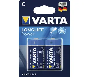 Varta Longlife Baterie LR14 (C malé mono) / 1.5V / 7800 mAh / alkalická / 2 ks / v blistru