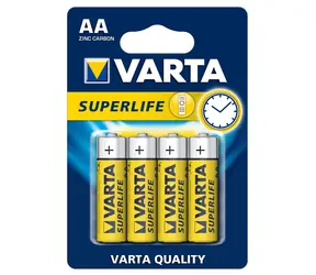 Varta Superlife Baterie AA / 1.5V / zinko-uhlíková / 4 ks / v blistru