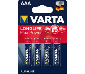 Varta Longlife Max Power Baterie AAA 4ks / 1.5V / alkalická / v blistru