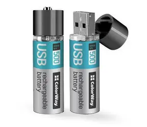 Colorway nabíjecí baterie AA / 1200 mAh / Li-Pol / 1.5 V / 500 cyklů / USB / 2 ks