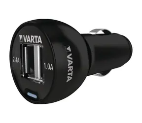 Varta Nabíječka do auta černá / 12V DC / 3.4A / 2x USB
