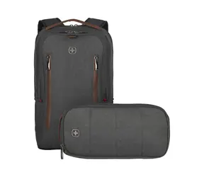 WENGER CityUpgrade 16" / Batoh na notebook / Rozměry 38 x 41 x 17 cm / 15 L / polyester / 0.8 kg / šedá