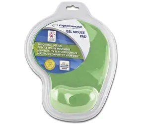 Esperanza EA137G zelená / gelová podložka pod myš / 230 x 190 x 20 mm / blistr