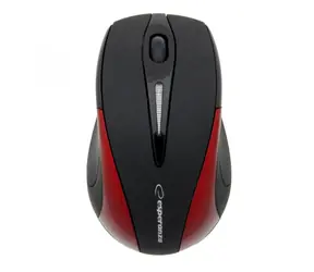 Esperanza EM101R Antares černo-červená / bezdrátová optická myš / 800DPI / 2.4 GHz / USB receiver / 3 tlačítka + kolečko
