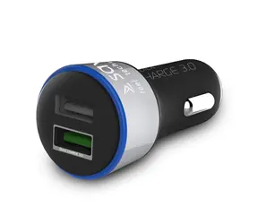 SAVIO SA-06/B nabíječka do auta s technologií Quick Charge 3.0 / 3A / 2x USB / černá