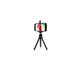 Techly Univerzální mobilní selfie stativ pro smartphone a fotoaparát / výška 95-155 mm / černá