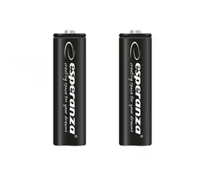 Esperanza Nabíjecí baterie AA černá / 1.2V / 2600mAh / Ni-MH / 2 ks / v blisteru