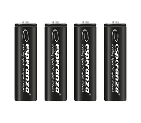 Esperanza Nabíjecí baterie AA černá / 1.2V / 2600mAh / Ni-MH / 4 ks / v blisteru
