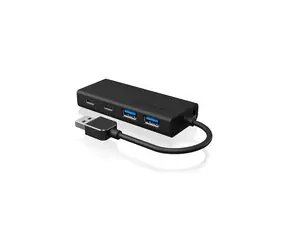 IcyBox IB-HUB1426-U3 USB Hub černá / 2x USB 3.0 / 2x USB-C / s připojením USB 3.0 AM