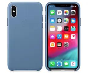 Apple kožený kryt pro iPhone XS Max - Chrpově modrá