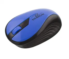 Titanum TM114B RAINBOW modrá / Bezdrátová optická myš / 1000DPI / 3D / 2.4GHz