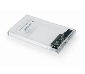 Gembird externí USB 3.0 case pro 2.5" disk / SATA / průhledný plast / HDD&SSD / výška disku 9.5mm