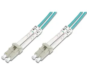 DIGITUS Fiber Optic Patch Cord LC na LC Multimode 50 125 µ 20m / OM3 / Duplex