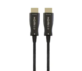 Gembird Active Optical HDMI kabel s Ethernetem 50m / 4K UHD 60Hz / AOC / zlacené konektory / černá 