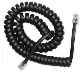 Gembird telefonní natahovací kabel 4P4C 2m černá / 2x RJ10