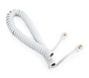 Gembird telefonní natahovací kabel 4P4C 2m bílá / 2x RJ10