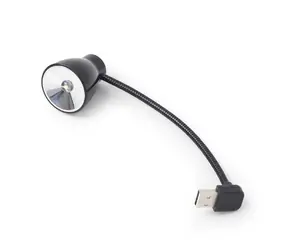 Gembird USB LED lampička k notebooku černá / 5V / zapínací tlačítko / bílé světlo