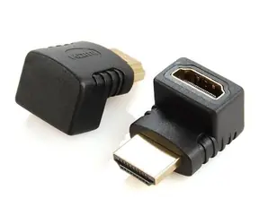 Gembird adaptér pravého úhlu HDMI 270 stupňů nahoru / HDMI (M) na HDMI (F) / černá