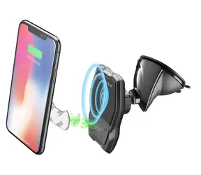 Cellularline MAG4 Pilot Force Wireless Magnetický držák s přísavkou a bezdrátovým nabíjením černá