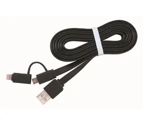 Gembird Combo USB kabel k přenosu dat a nabíjení 1m černá / Apple Lightning (M) / MicroUSB (M) / USB 2.0 A (M)