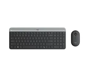 Logitech Slim Wireless Combo MK470 US černá