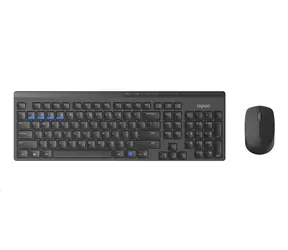 Rapoo 8100M Multi-mode černá / bezdrátová sada klávesnice a myši / 2.4 GHz / BT 3.0 a 4.0 / CZ&SK verze / doprodej