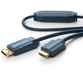ClickTronic HQ OFC kabel DisplayPort - HDMI typ A / zlacené konektory / 3D / 10m