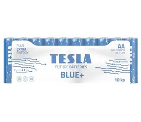 Tesla BLUE+ Zinc Carbon tužková baterie AA (R06) 10 ks / fólie