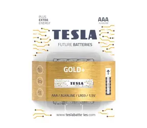 Tesla GOLD+ alkalická tužková baterie AAA (LR03) 4 ks / blister