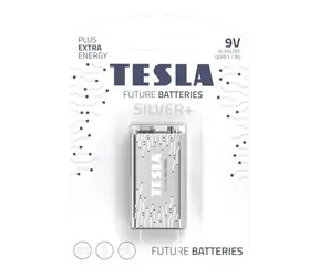 Tesla SILVER+ alkalická baterie 9V (6LR61) 1 ks / blister