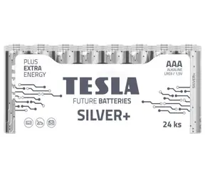Tesla SILVER+ alkalická mikrotužková baterie AAA (LR03) 24 ks / fólie