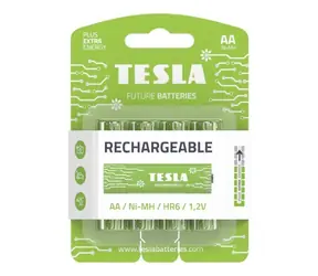 Tesla RECHARGEABLE+ nabíjecí tužková baterie AA Ni-MH 2450mAh 4ks / HR06 / blister