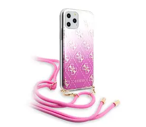 GUESS 4G Gradient Zadní Kryt pro Apple iPhone 11 Pro růžová