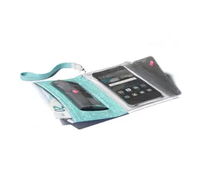Cellularline Voyager Pochette Voděodolné pouzdro s peněženkou pro telefony do velikosti 5.2" zelená