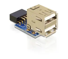 DeLock USB pin header samice > 2 x USB 2.0 samice - up