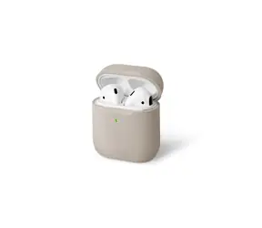 Uniq Lino Hybrid silikonové ochranné pouzdro pro AirPods - Ivory béžová